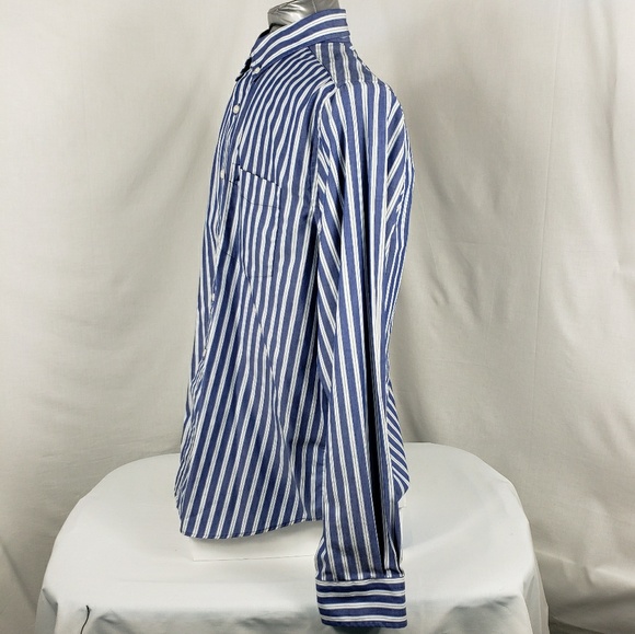 Nautica Vertical Stripped Long Sleeve Button Up - Picture 2 of 5